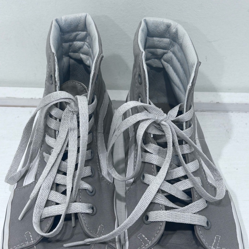 Vans Sk8-Hi Grey High Top Sneakers Skate Shoes Men’s 7 Women’s 8.5 Classic - Picture 6 of 13